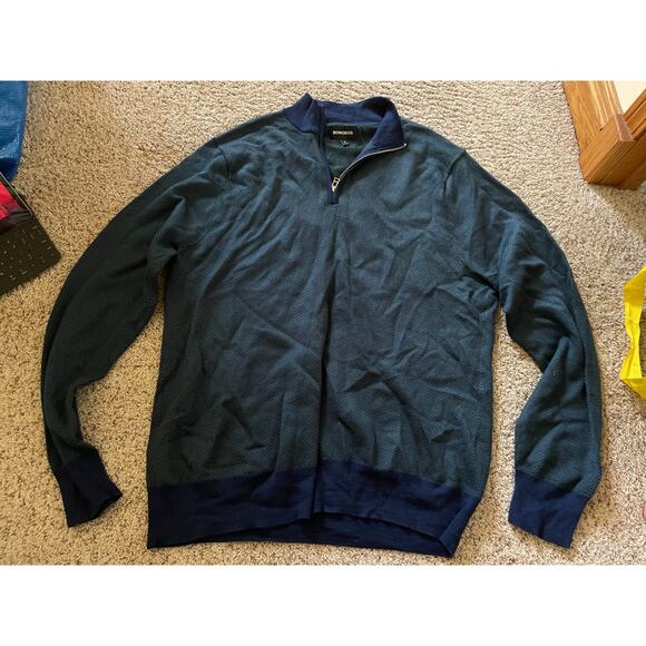 Bonobos mens 2xl long merino wool quarter zip - Picture 1 of 4